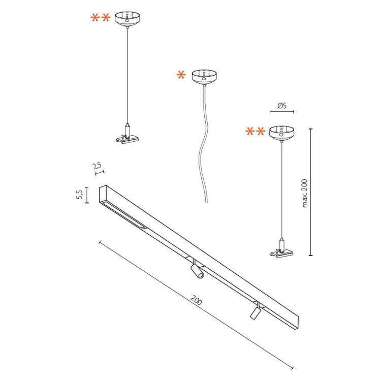 Трековый светильник Azzardo Track Magnetic AZ4814