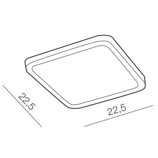 Встраиваемый светильник Azzardo Slim 22 Square AZ4169-foto2