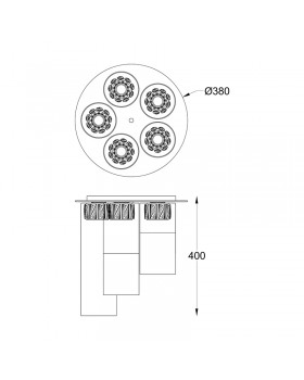 Светодиодный потолочный светильник Zumaline GEM C0389-05F-B5AC-foto2