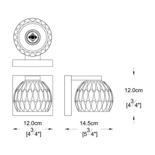 Бра Zumaline AURELIA W0404-01A-B5AC-foto2