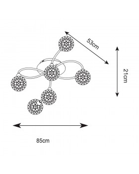 Потолочная люстра Zumaline BRAVA CL16022-6-foto2