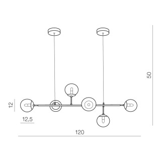 Подвесная люстра Azzardo Helios 6 AZ4698-foto3