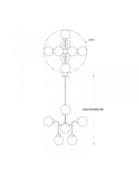 Подвесная люстра Zumaline RIANO P0454-08D-STAC-foto2