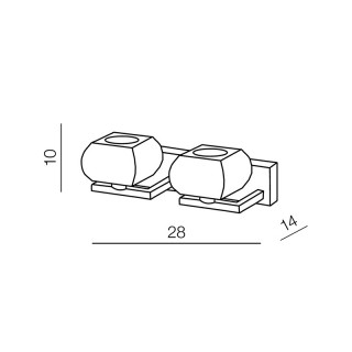 Настенный светильник Azzardo Rubic 2 wall AZ0491-foto3