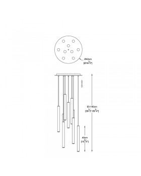 Подвесной светодиодный светильник Zumaline LOYA P0461-09C-B5SC-foto2