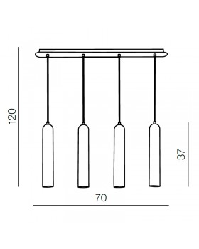 Подвесной светильник Azzardo Tubo 4 AZ1239-foto2