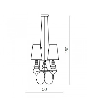Подвесная люстра Azzardo Baroco 3 pendant AZ2163-foto2