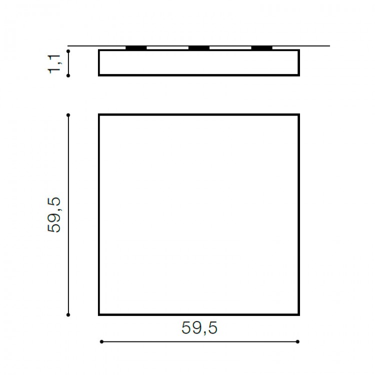 Светильник накладной Azzardo Panel 60 3000K AZ1272