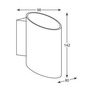 Настенный светильник Zumaline SLICE WL 50603-BK/GD-foto2