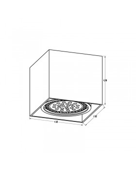 Потолочный светильник Zumaline BOX 1 ACGU10-115-foto2
