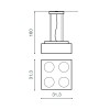 Подвесной светильник Azzardo Paulo 4 pendant 12V AZ1265