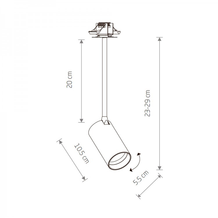 Спот Nowodvorski Mono Surface Long S 7737