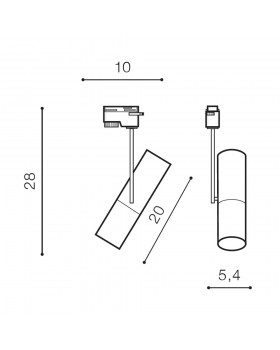 Трековый светильник Azzardo Lolo Track 1 AZ4655-foto4