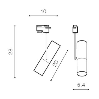 Трековый светильник Azzardo Lolo Track 1 AZ4654-foto5