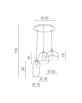 Подвесная люстра Azzardo Blanca AZ3338-foto3