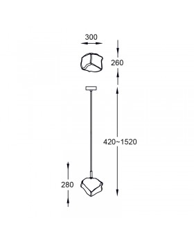 Подвесной светильник Zumaline ROCK P0488-01B-U8AC-foto8