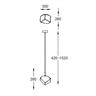 Подвесной светильник  Zumaline ROCK P0488-01B-U8AC-foto8