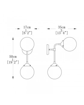 Бра Zumaline RIANO W0454-02D-SDAC-foto2