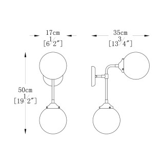 Бра Zumaline RIANO W0454-02D-SDAC-foto2