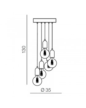 Подвесной светильник Azzardo Volta 5 AZ2386-foto2