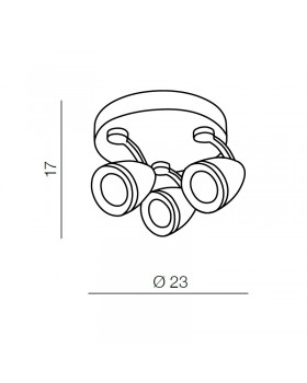 Спот Azzardo Albico 3 round AZ1243-foto2