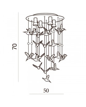 Каскадная люстра Azzardo Birds AZ2449-foto5
