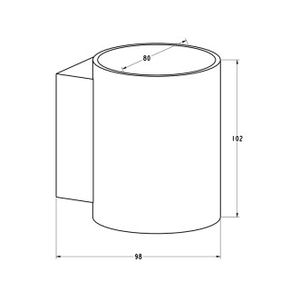 Настенный светильник Zumaline SOLA WL ROUND 91060-foto2