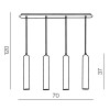 Подвесной светильник Azzardo Tubo 4 AZ1238