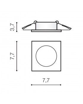 Встраиваемый светильник Azzardo Ivo Square AZ1825-foto2