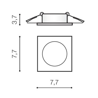 Встраиваемый светильник Azzardo Ivo Square AZ1788-foto2