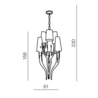 Подвесная люстра Azzardo Diablo 3+3 AZ1417-foto2