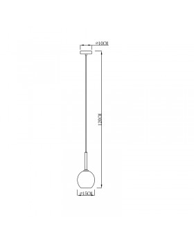 Подвесной светильник Zumaline MONIC MD1629-1(chrome)-foto2