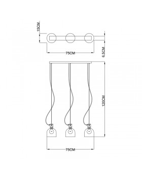 Подвесной светильник Zumaline LAZARO MD1918-3S-CHROME-foto2