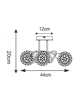 Потолочная люстра Zumaline BRAVA CL16022-3-foto2