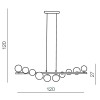 Подвесная люстра Azzardo Sybilla 10 pendant AZ4404