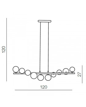 Подвесная люстра Azzardo Sybilla 10 pendant AZ4407-foto4