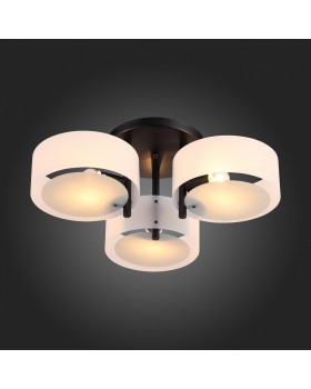 SL483.402.03 Люстра потолочная Черный/Белый E27 3*60W FORESTA-foto5