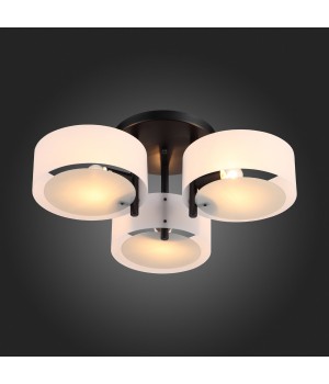 SL483.402.03 Люстра потолочная Черный/Белый E27 3*60W FORESTA-foto5