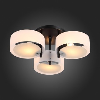 SL483.402.03 Люстра потолочная Черный/Белый E27 3*60W FORESTA-foto5