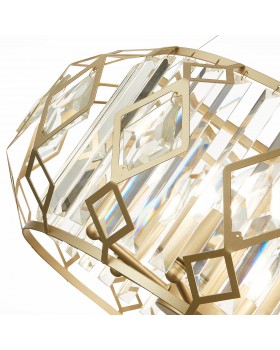 SLE260203-06 Люстра подвесная шампань/шампань, прозрачный E14 6*40W MESSINA-foto3