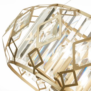 SLE260203-06 Люстра подвесная шампань/шампань, прозрачный E14 6*40W MESSINA-foto3