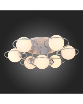 SL418.102.07 Люстра потолочная Серебристый/Белый E27 7*60W GALIO-foto7