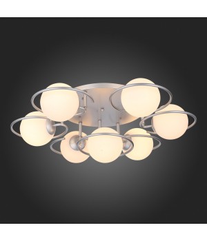 SL418.102.07 Люстра потолочная Серебристый/Белый E27 7*60W GALIO-foto7