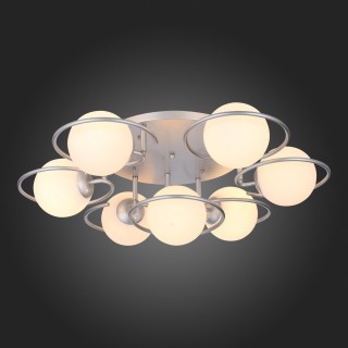 SL418.102.07 Люстра потолочная Серебристый/Белый E27 7*60W GALIO-foto7