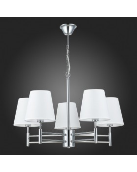 SLE105453-05 Светильник подвесной Хром/Белый E14 5*40W LAGORO-foto8