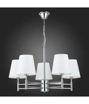 SLE105453-05 Светильник подвесной Хром/Белый E14 5*40W LAGORO-foto8