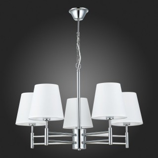 SLE105453-05 Светильник подвесной Хром/Белый E14 5*40W LAGORO-foto8