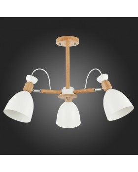 SLE103802-03 Люстра потолочная Светлое дерево, Белый/Белый E27 3*60W BALCAMO-foto8