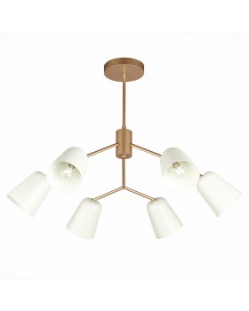 SLE155902-06 Люстра потолочная Золотистый/Белый E14 6*40W MARIO-foto3