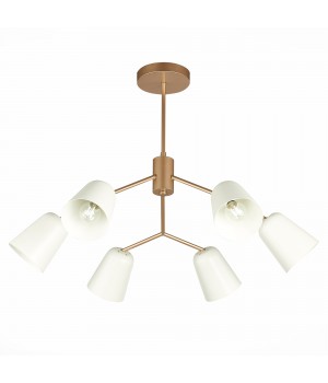 SLE155902-06 Люстра потолочная Золотистый/Белый E14 6*40W MARIO-foto3